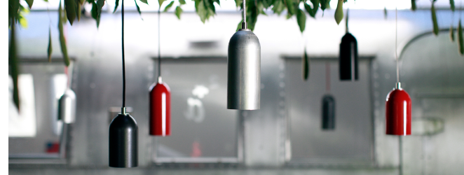 Lamps made from recycled fire extinguishers