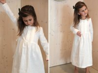 white linen dress