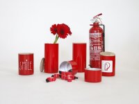 Recycling tin FIRE red